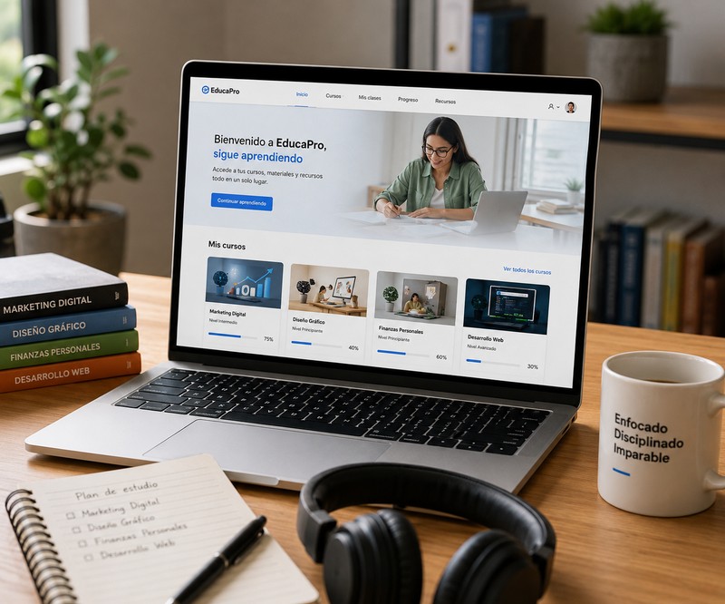 Imagen representativa de EducaPro, plataforma de educación online cliente de SEOPlus